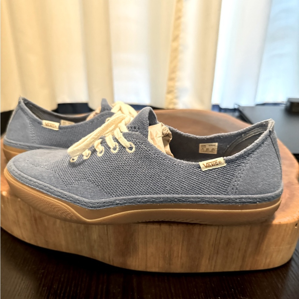Men’s size 12 Vans casual sneakers in medium blue. Like new.